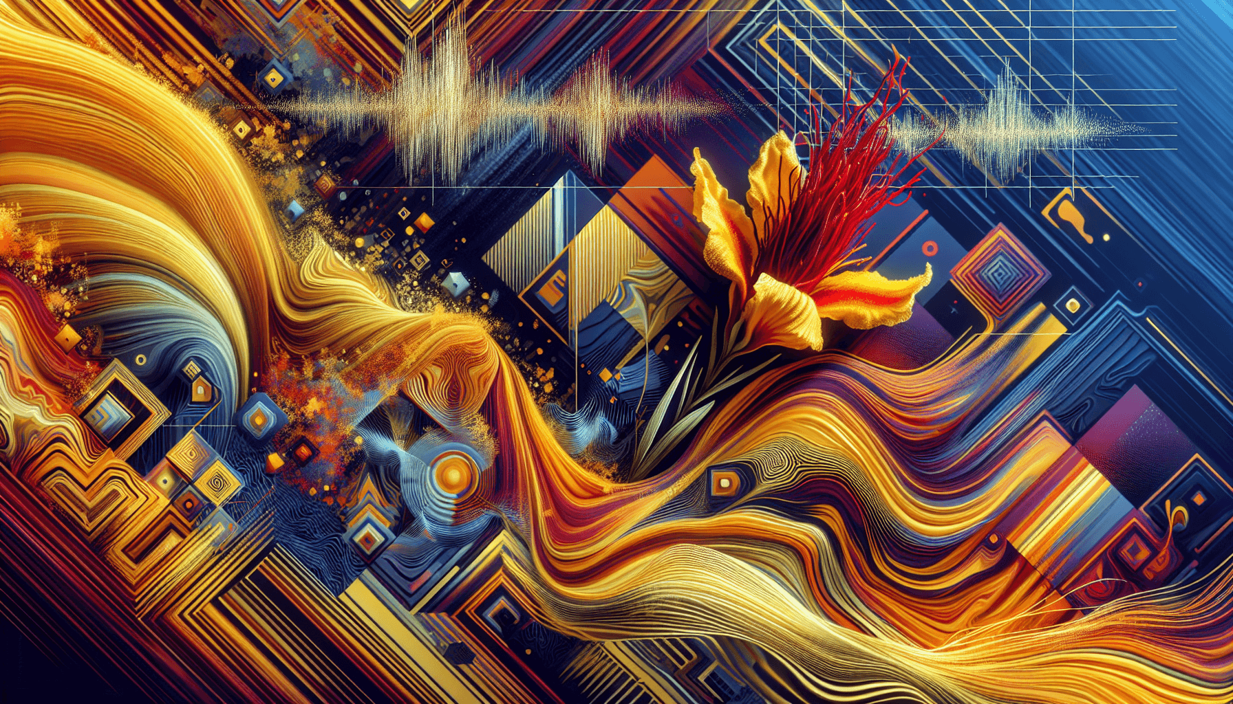 Abstract artwork for Saffron and Seismology