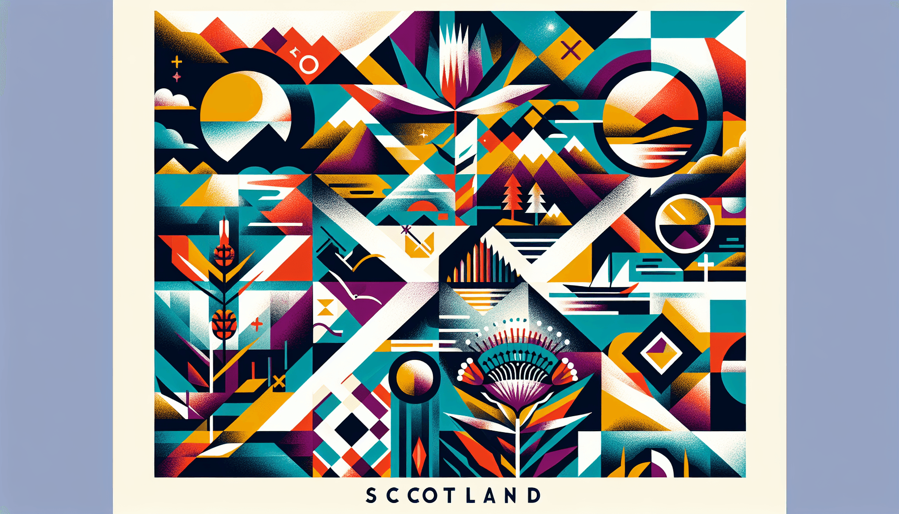 Abstract artwork for Scotland