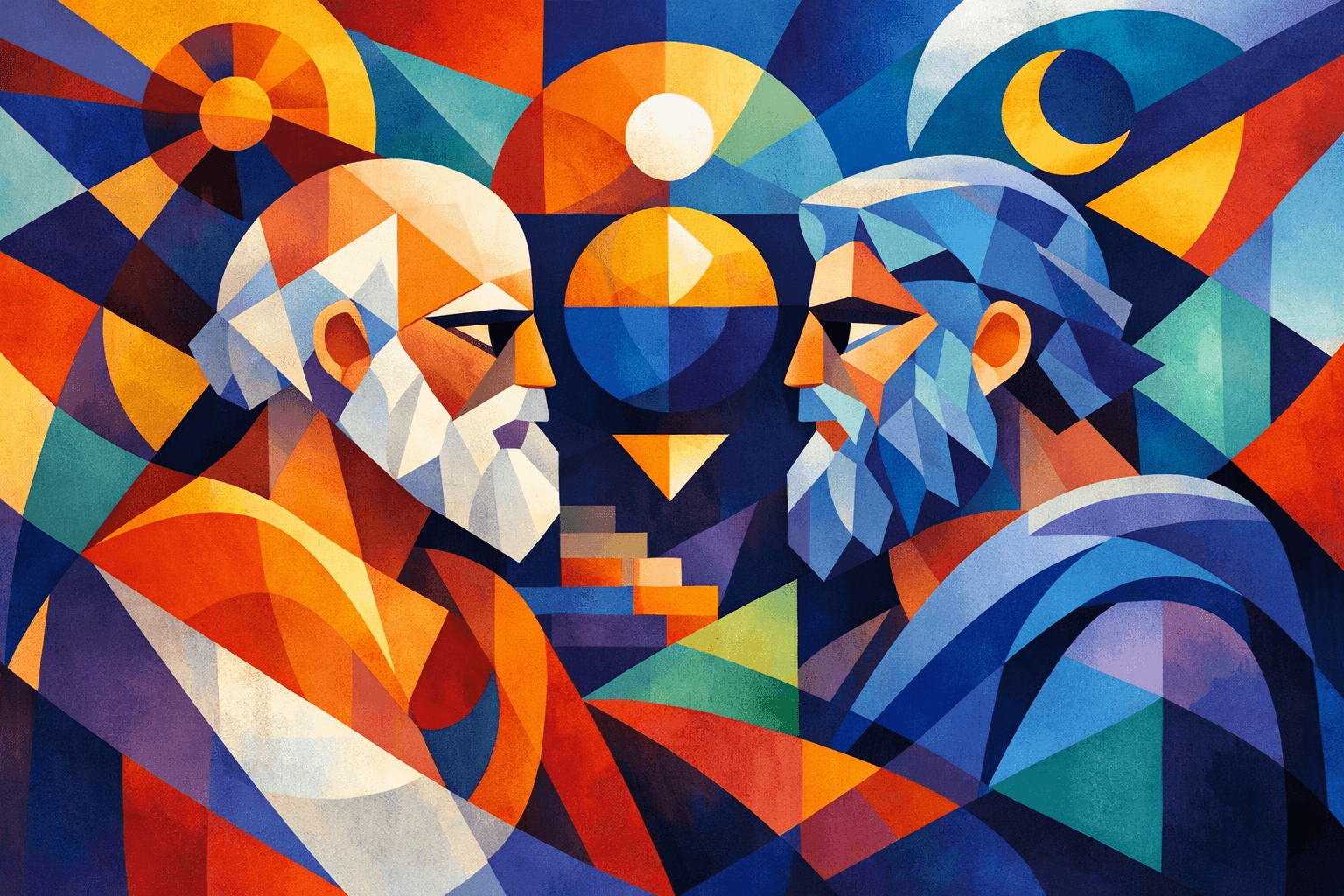 Abstract artwork for Socrates y platon. Basado en el libro de filosofía de Anton p barón, editorial trigales 2017