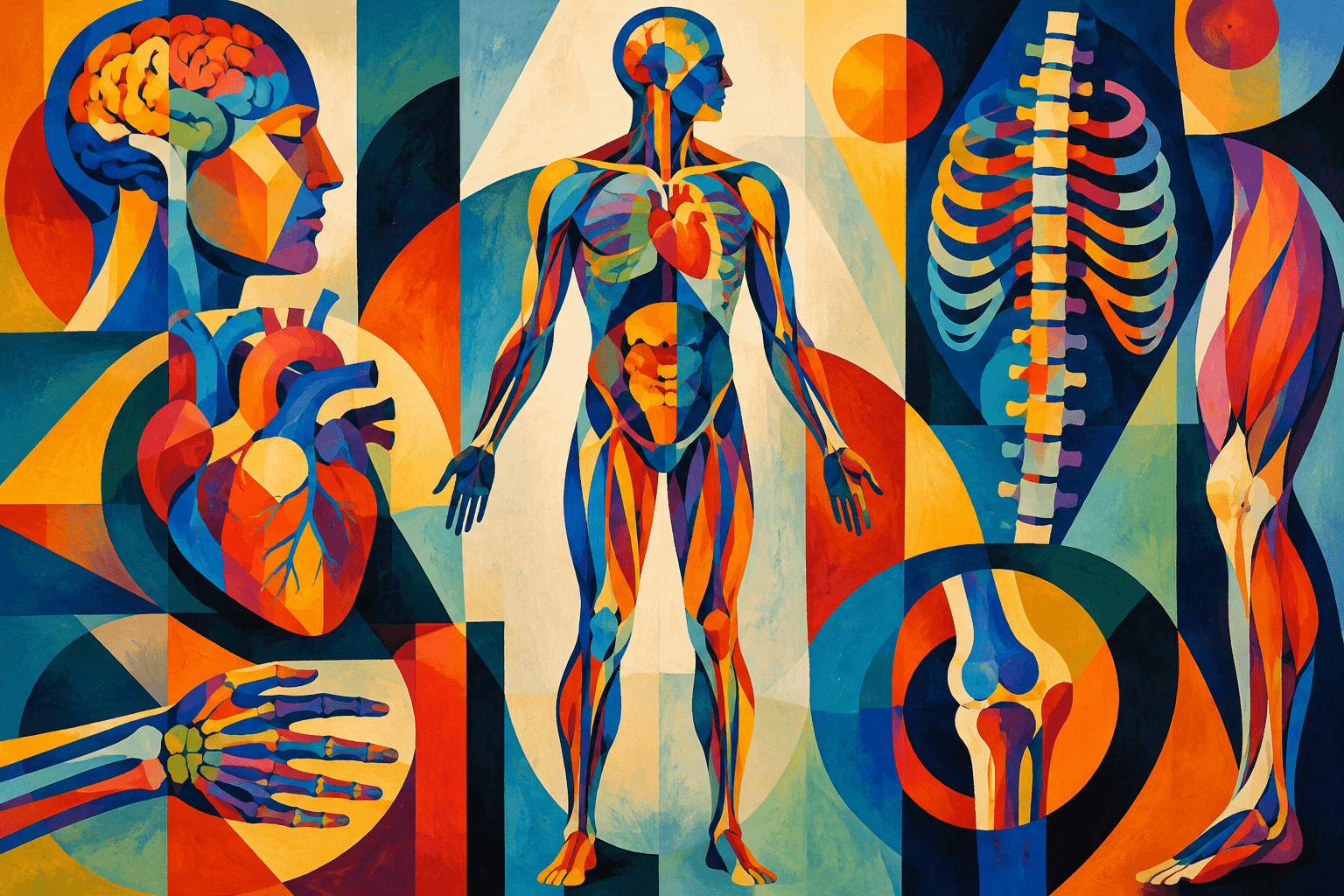 Abstract artwork for The human body