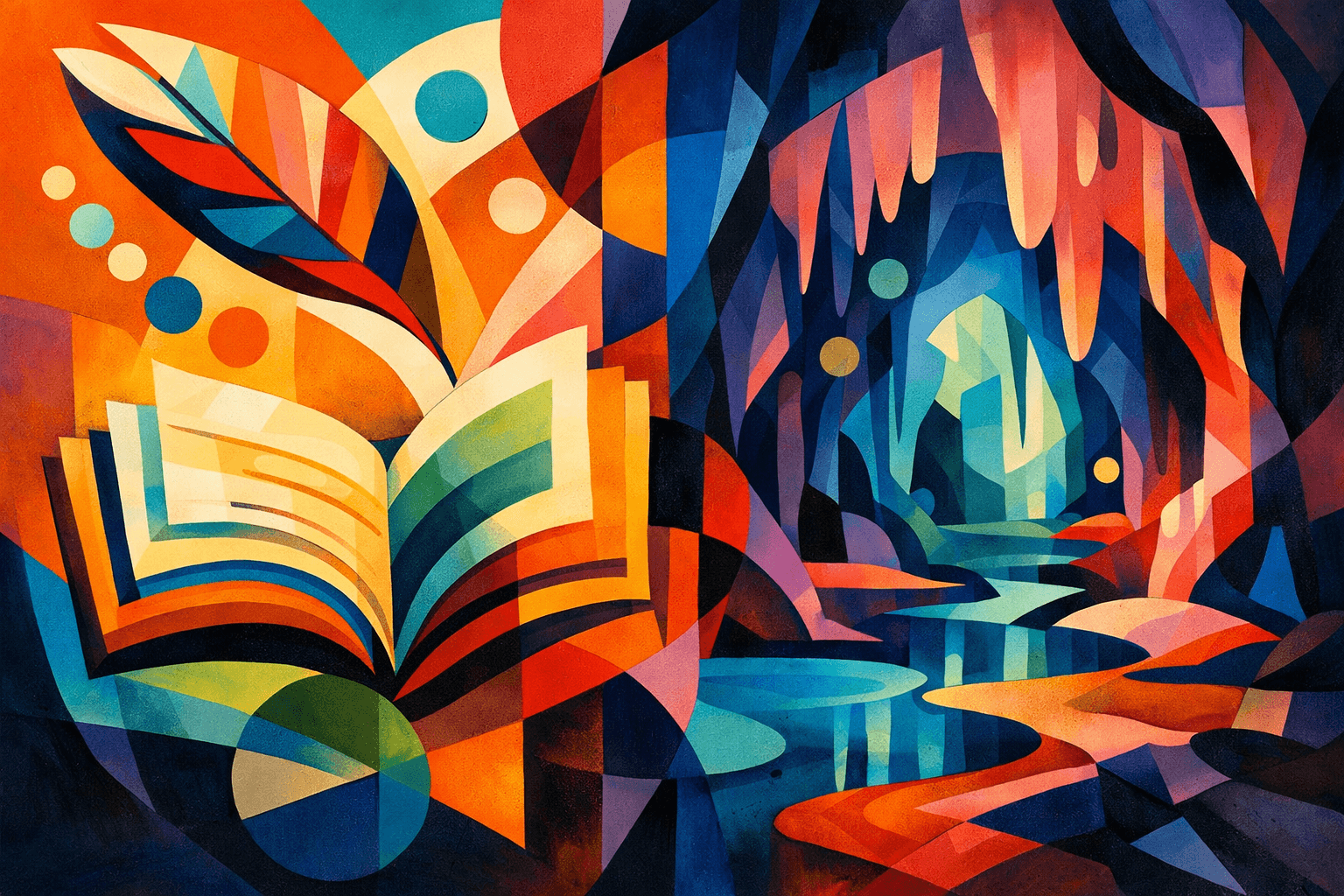 Abstract artwork for Thesaurus and Caverns