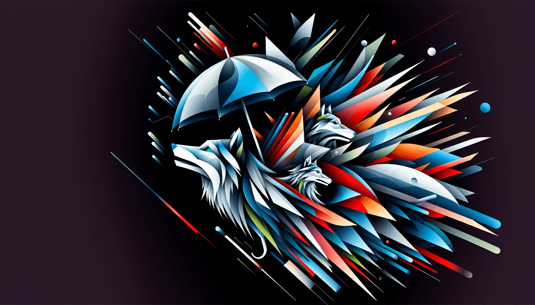 Abstract artwork for Umbrella and Wolves