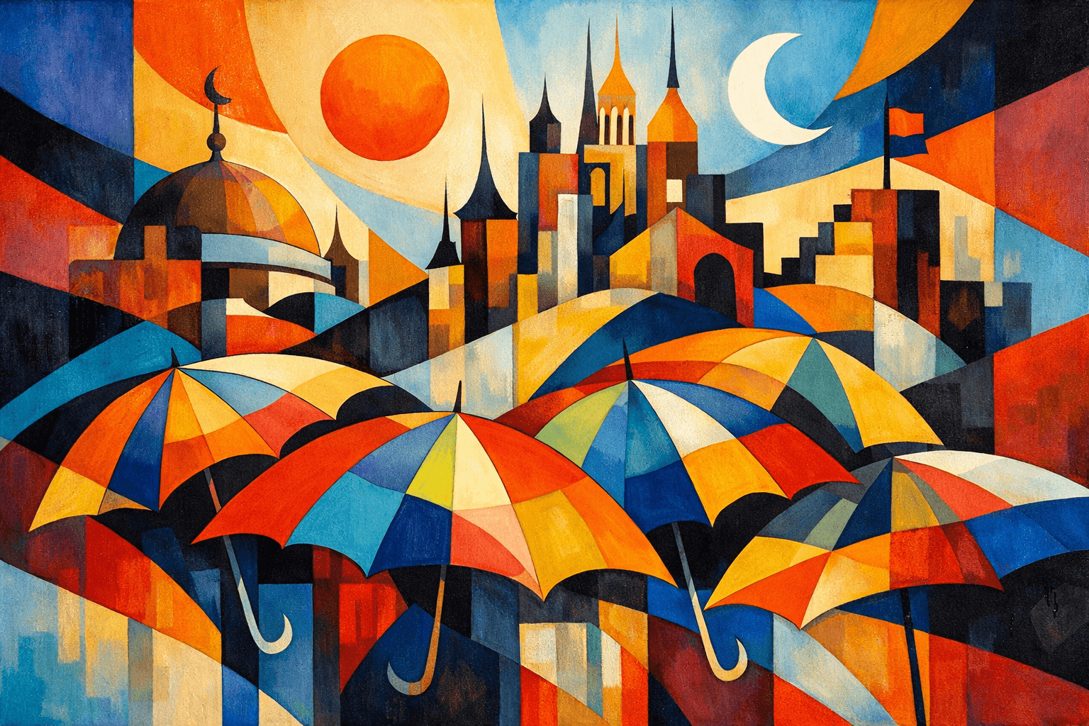 Abstract artwork for Umbrellas and Empires