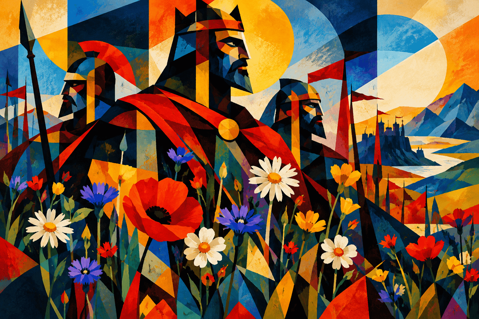Abstract artwork for Warlords and Wildflowers