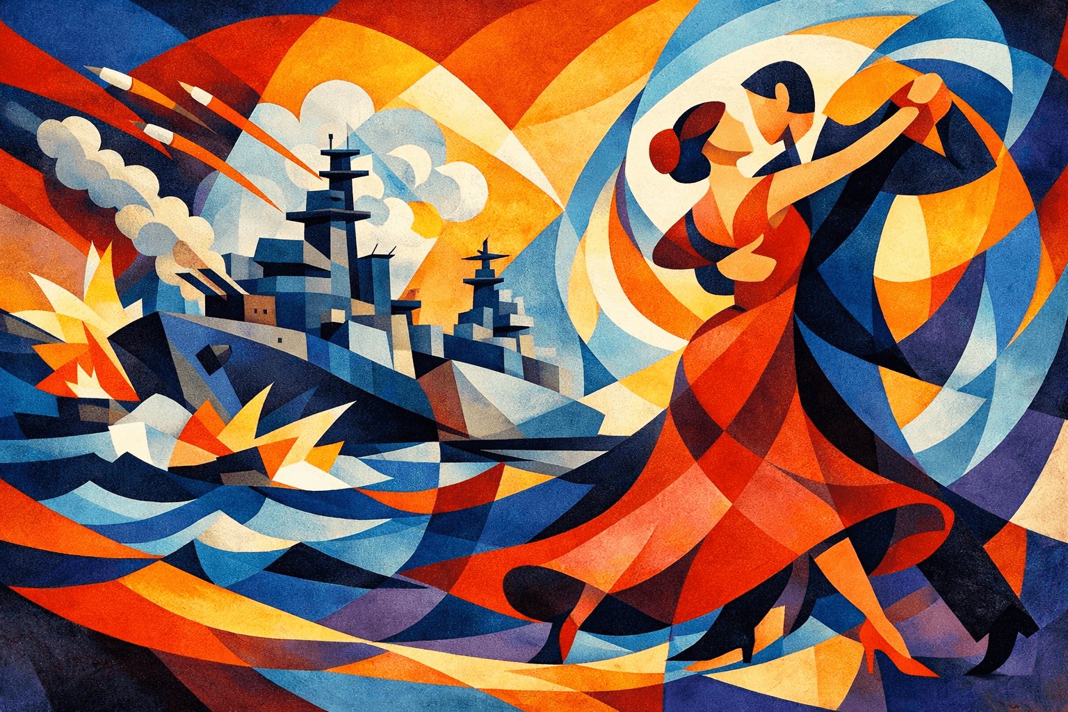 Abstract artwork for Warships and Waltzes