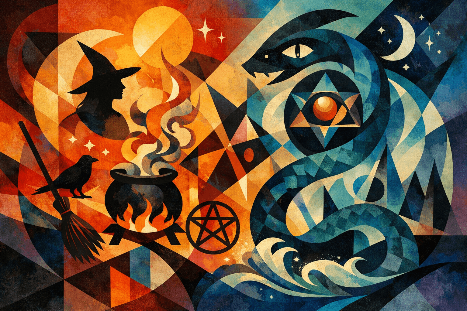 Abstract artwork for Witchcraft and Leviathan Geometry