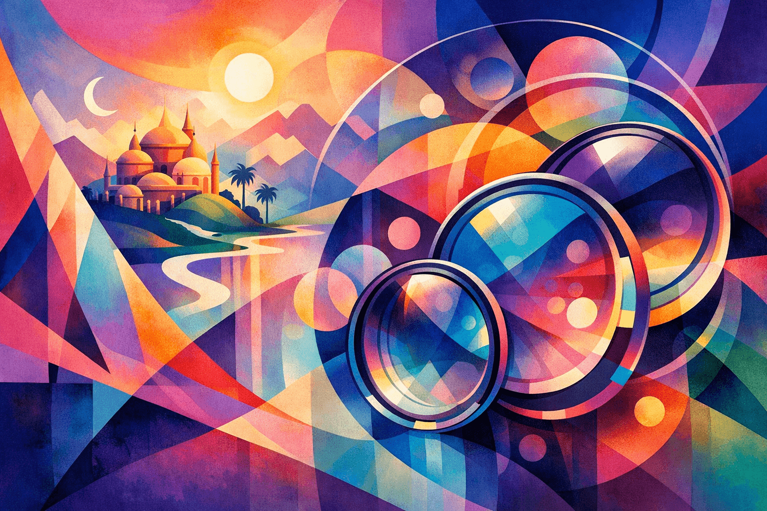 Abstract artwork for Xanadu and Lenses
