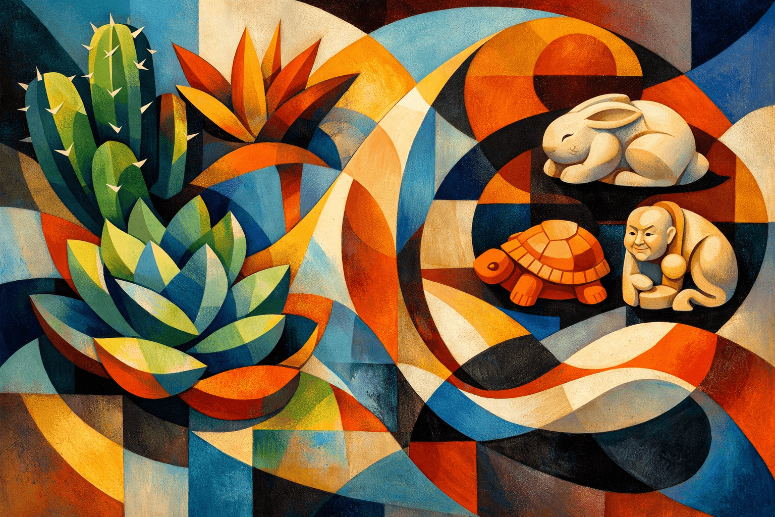 Abstract artwork for Xerophytes and Netsuke