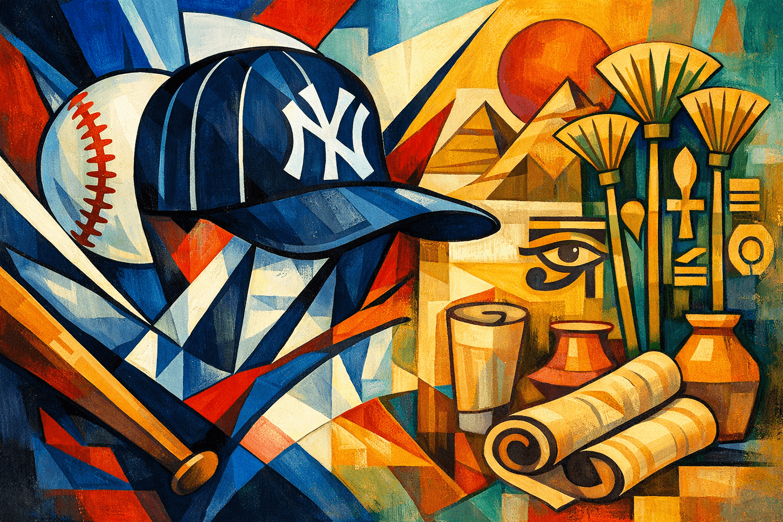 Abstract artwork for Yankees and Papyrus