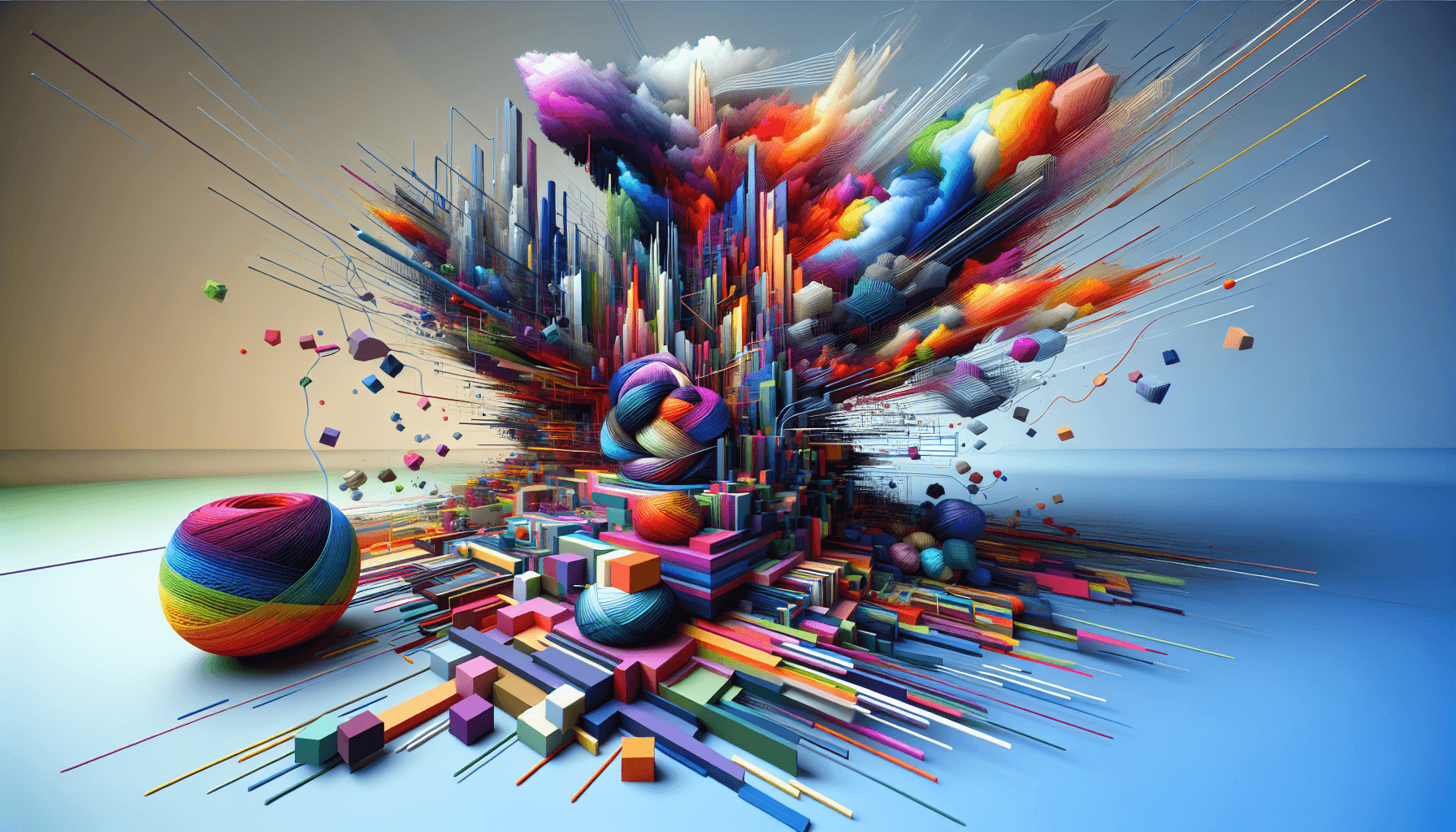 Abstract artwork for Yarn and Catastrophe