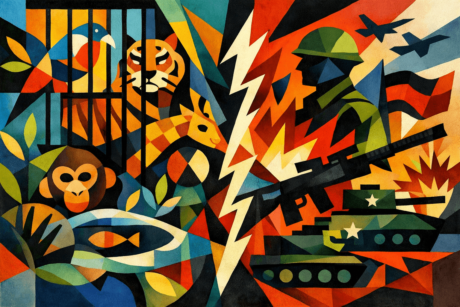 Abstract artwork for Zoos and Coups